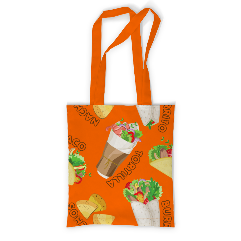 Printio Сумка с полной запечаткой Мексиканская еда сумка мексиканская музыка оранжевый
