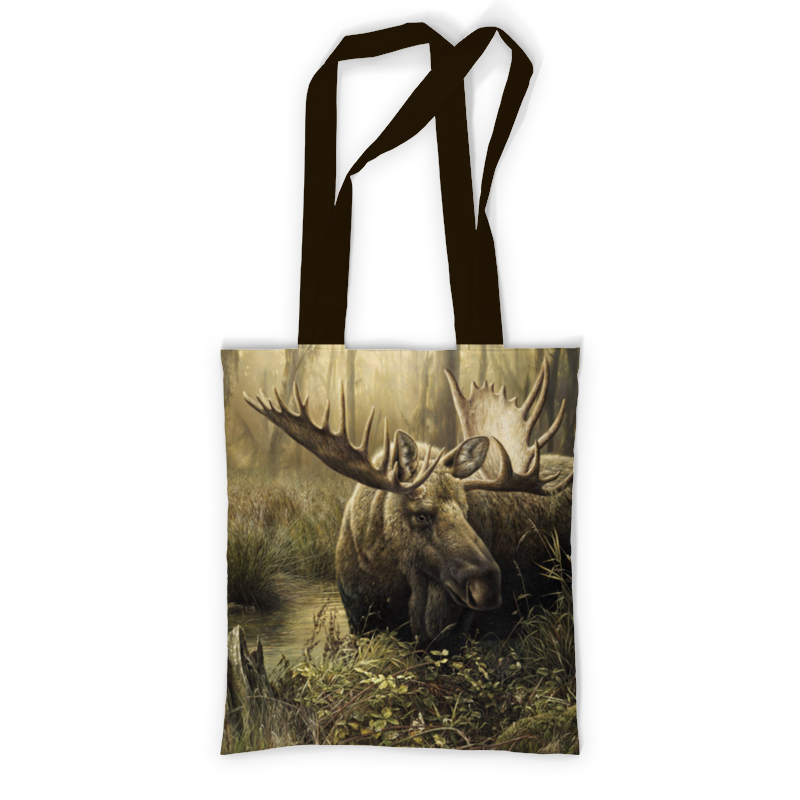 Printio Сумка с полной запечаткой Лось в лесу printio сумка с полной запечаткой совушки в лесу