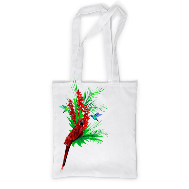 Printio Сумка с полной запечаткой Тропические птицы от зорго арт. printio футболка с полной запечаткой мужская тропические птицы