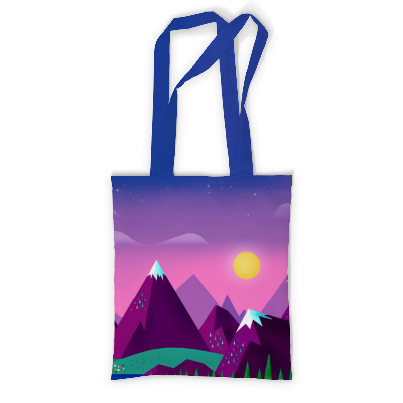 Printio Сумка с полной запечаткой Горы, мечта сумка медведь и горы графика голубой