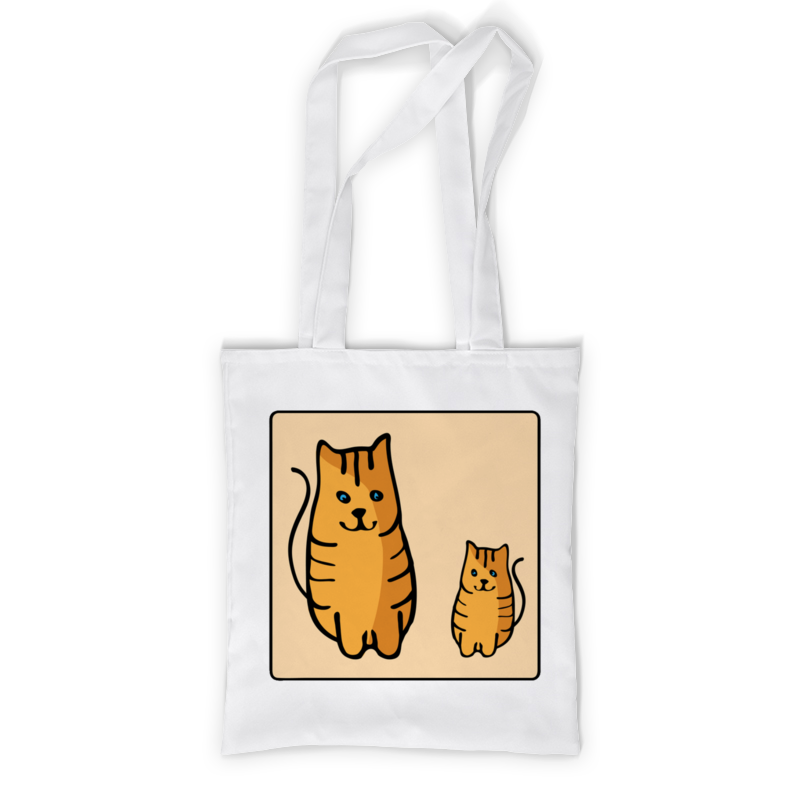 Printio Сумка с полной запечаткой Два котика, смотрящие друг на друга printio рюкзак мешок с полной запечаткой два котика смотрящие друг на друга