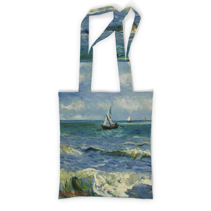 printio сумка с полной запечаткой винсент ван гог автопортрет Printio Сумка с полной запечаткой Морской пейзаж у сент-мари-де-ла-мер (ван гог)
