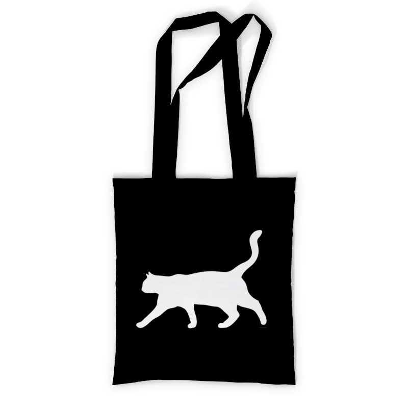printio сумка с полной запечаткой йога силуэт и контур Printio Сумка с полной запечаткой Силуэт белой кошки.