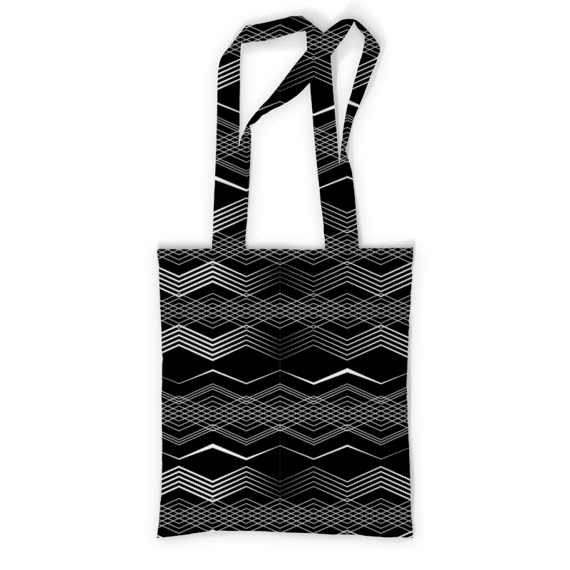 Printio Сумка с полной запечаткой Черно-белая геометрия printio сумка с полной запечаткой яркие кристаллы орнамент