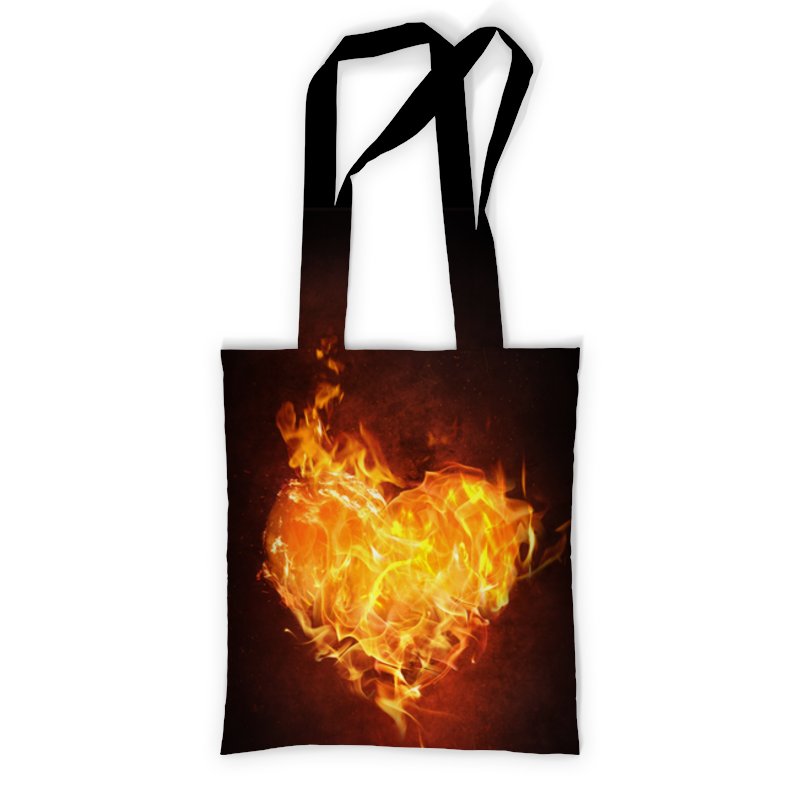 Printio Сумка с полной запечаткой Огненное сердце printio сумка с полной запечаткой любящее сердце с добрыми пожеланиями