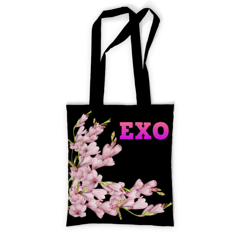 printio сумка с полной запечаткой розовые абстрактные цветы Printio Сумка с полной запечаткой Exo розовые цветы