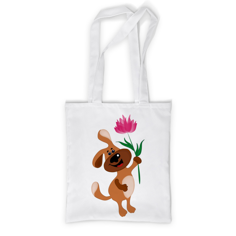 Printio Сумка с полной запечаткой Пес держит в лапе цветочек printio сумка с полной запечаткой пес держит в лапе цветочек