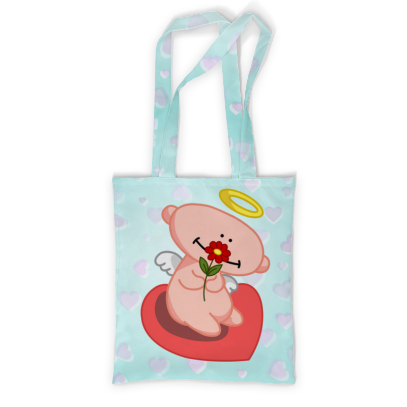 Printio Сумка с полной запечаткой Влюбленный ангелок с сердцем printio сумка с полной запечаткой цветок розовой эхинацеи