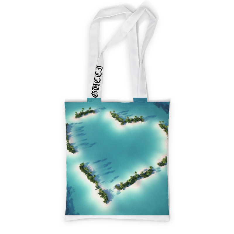 Printio Сумка с полной запечаткой Сердце в океане printio сумка с полной запечаткой любящее сердце с добрыми пожеланиями