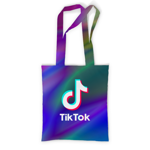Заказать сумку в Москве. Сумка с полной запечаткой TikTok  от DESIGNER   - готовые дизайны и нанесение принтов.