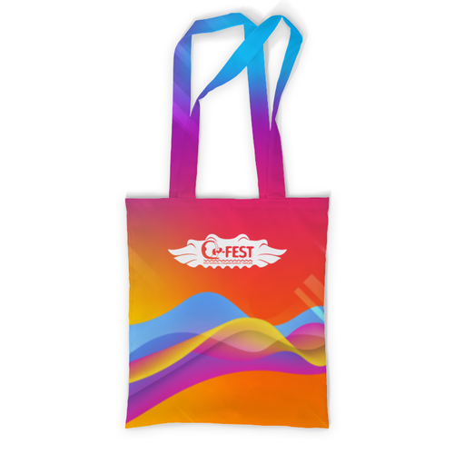 Заказать сумку в Москве. Сумка с полной запечаткой Q-FEST color bag от msnus - готовые дизайны и нанесение принтов.