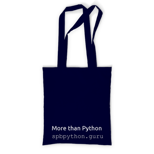 Заказать сумку в Москве. Сумка с полной запечаткой SPb Python "More than Python" Bag Deep Blue от SPb Python - готовые дизайны и нанесение принтов.