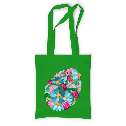 Заказать сумку в Москве. Сумка с полной запечаткой Яйцо из цветов от IrinkaArt  - готовые дизайны и нанесение принтов.
