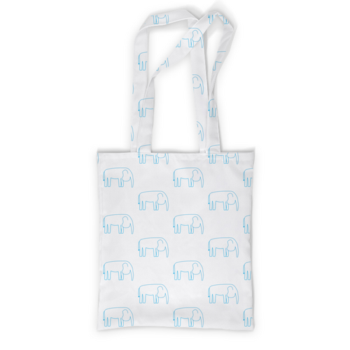 Заказать сумку в Москве. Сумка с полной запечаткой Синий слон от Vadim Koval - готовые дизайны и нанесение принтов.