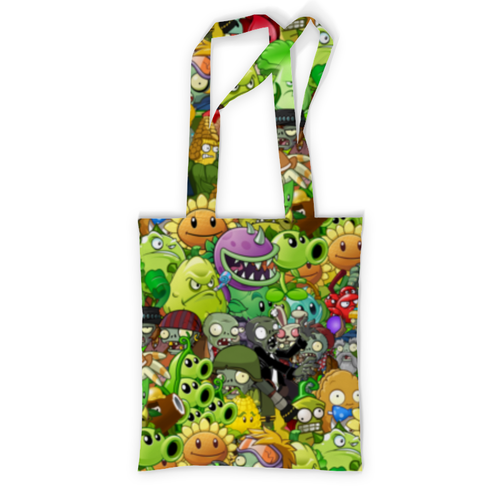 Заказать сумку в Москве. Сумка с полной запечаткой PLANTS VS ZOMBIES от geekbox - готовые дизайны и нанесение принтов.