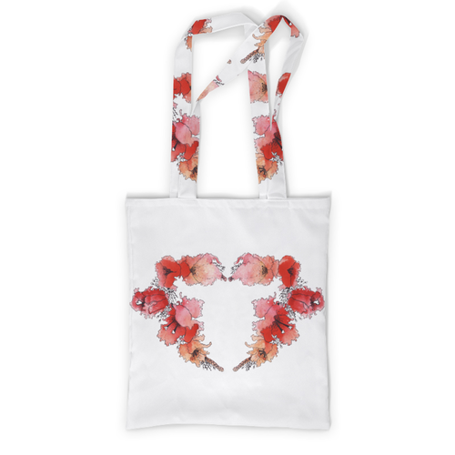 Заказать сумку в Москве. Сумка с полной запечаткой цветочное сердце от elenavishenka@yandex.ru - готовые дизайны и нанесение принтов.