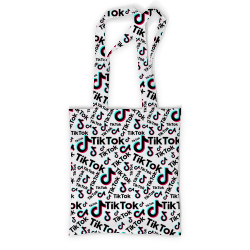 Заказать сумку в Москве. Сумка с полной запечаткой TikTok  от DESIGNER   - готовые дизайны и нанесение принтов.