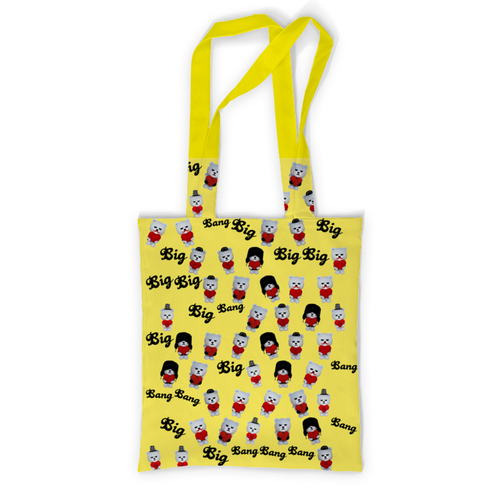 Заказать сумку в Москве. Сумка с полной запечаткой Bigbang мишки Кранк от nionilla - готовые дизайны и нанесение принтов.