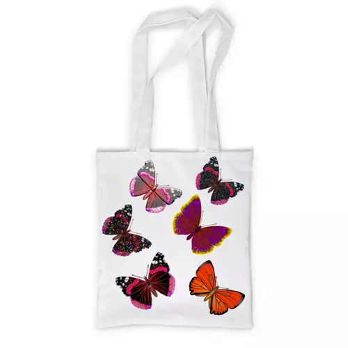 Заказать сумку в Москве. Сумка с полной запечаткой Яркие цветные бабочки от Alexey Evsyunin - готовые дизайны и нанесение принтов.