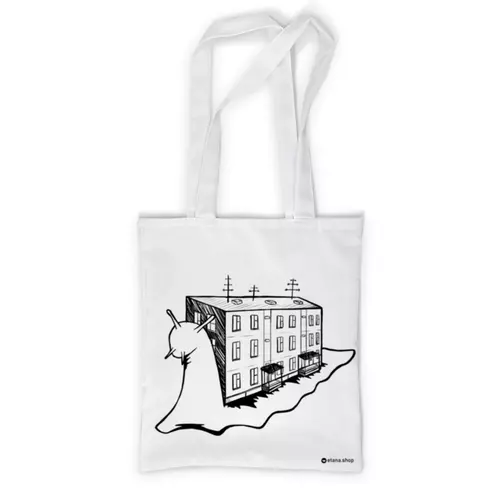 Заказать сумку в Москве. Сумка с полной запечаткой Улитка - Панелька от etana.shop@yandex.ru - готовые дизайны и нанесение принтов.