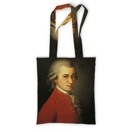 Заказать сумку в Москве. Сумка с полной запечаткой Портрет Вольфганга Амадея Моцарта (кисти Крафт) от trend - готовые дизайны и нанесение принтов.