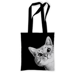 Заказать сумку в Москве. Сумка с полной запечаткой Выглядывающий кот от printik - готовые дизайны и нанесение принтов.