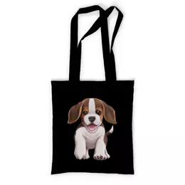Заказать сумку в Москве. Сумка с полной запечаткой Собака бигль щенок от tigerda  - готовые дизайны и нанесение принтов.