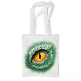 Заказать сумку в Москве. Сумка с полной запечаткой Глаз зеленого дракона от tigerda  - готовые дизайны и нанесение принтов.