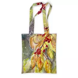 Заказать сумку в Москве. Сумка с полной запечаткой Осенние ягоды от Ксения Соломатина - готовые дизайны и нанесение принтов.