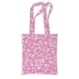 Заказать сумку в Москве. Сумка с полной запечаткой Сияющие розовые сердца от IrinkaArt  - готовые дизайны и нанесение принтов.