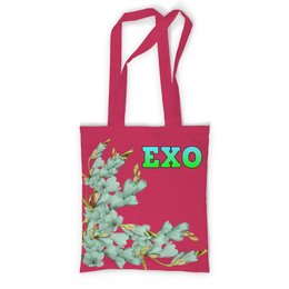 Заказать сумку в Москве. Сумка с полной запечаткой EXO зеленые цветы от nionilla - готовые дизайны и нанесение принтов.