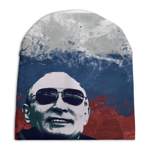 Заказать головной убор в Москве. Шапка унисекс с полной запечаткой Путин от denis01001 - готовые дизайны и нанесение принтов.