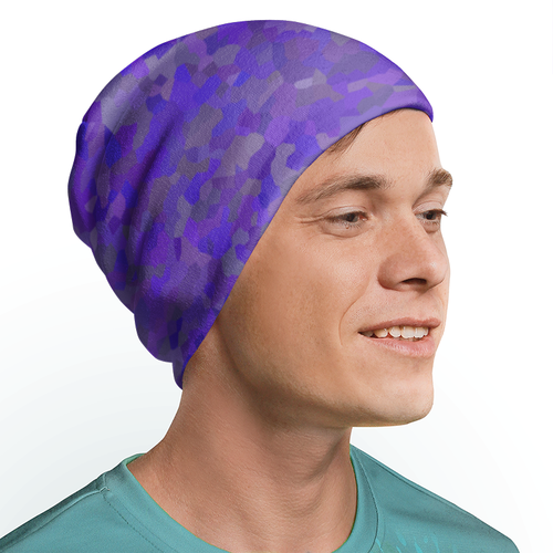 Заказать головной убор в Москве. Шапка унисекс с полной запечаткой Glowing purple от mistral3000@mail.ru - готовые дизайны и нанесение принтов.