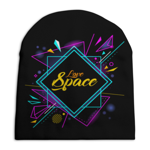 Заказать головной убор в Москве. Шапка унисекс с полной запечаткой Love Space от The Spaceway  - готовые дизайны и нанесение принтов.