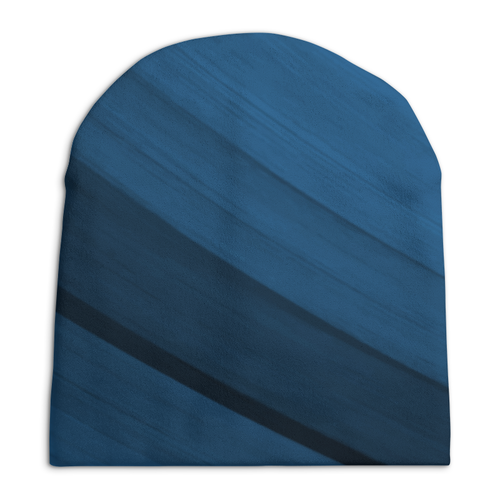 Заказать головной убор в Москве. Шапка унисекс с полной запечаткой Синяя абстракция от BeliySlon - готовые дизайны и нанесение принтов.