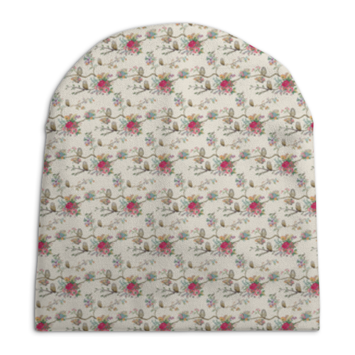 Заказать головной убор в Москве. Шапка унисекс с полной запечаткой Floral owl от Илья Щеблецов - готовые дизайны и нанесение принтов.