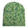 Заказать головной убор в Москве. Шапка унисекс с полной запечаткой Зеленый вязаный узор от Antaya - готовые дизайны и нанесение принтов.