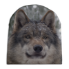 Заказать головной убор в Москве. Шапка унисекс с полной запечаткой Волк в лесу от weeert - готовые дизайны и нанесение принтов.
