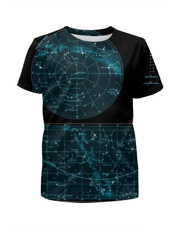Printio Футболка с полной запечаткой для мальчиков Карта звёздного неба printio футболка с полной запечаткой для мальчиков карта мира