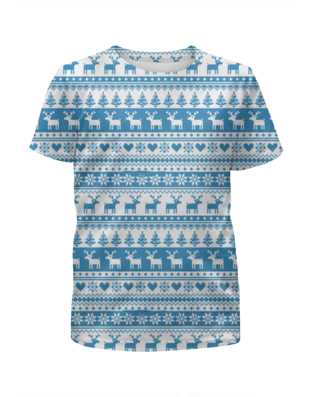 Printio Футболка с полной запечаткой для мальчиков Свитер с оленями printio футболка с полной запечаткой для девочек свитер с оленями