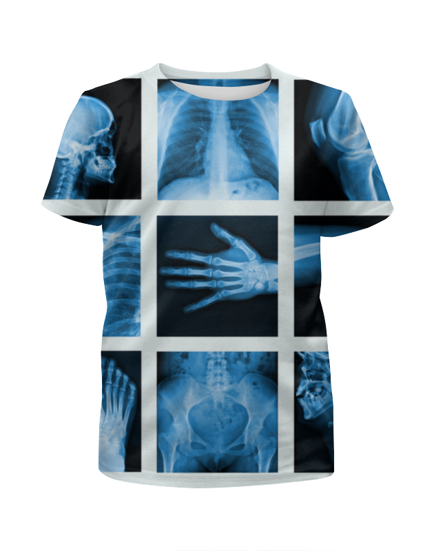 printio футболка с полной запечаткой для девочек x ray of bones Printio Футболка с полной запечаткой для мальчиков X-ray of bones