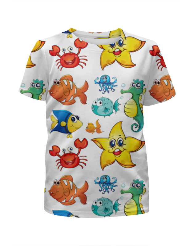 Printio Футболка с полной запечаткой для мальчиков Морские обитатели printio футболка с полной запечаткой для девочек морские обитатели