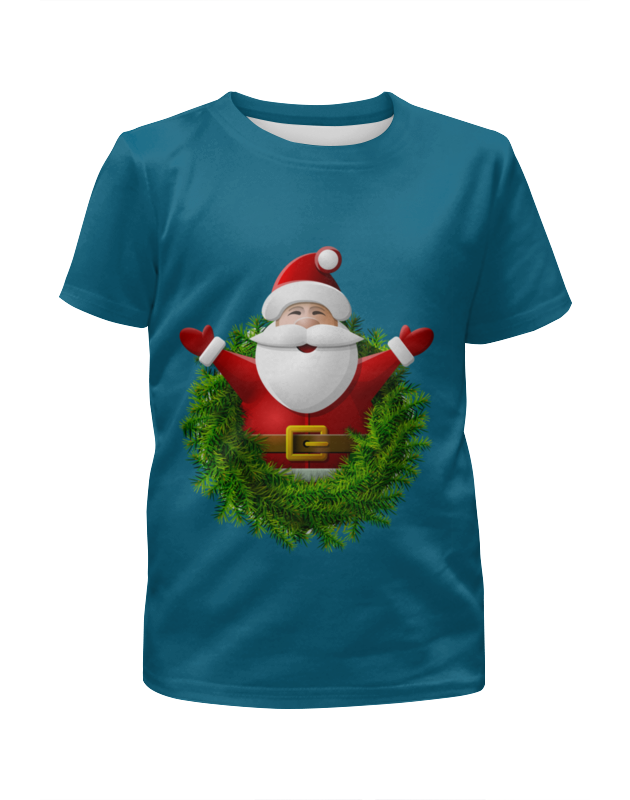 рождественская футболка для отпуска с санта клаусом Printio Футболка с полной запечаткой для мальчиков Санта