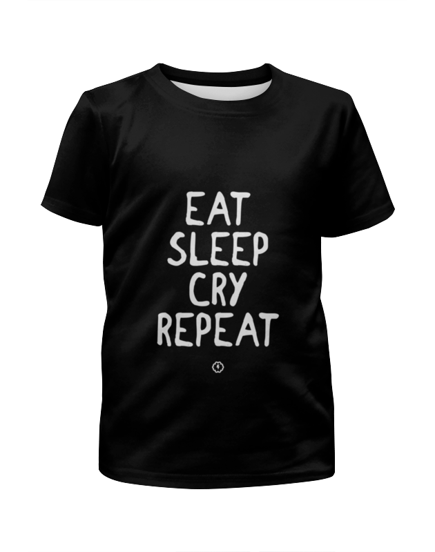 Printio Футболка с полной запечаткой для мальчиков Eat cry repeat by brainy