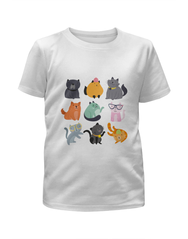 Printio Футболка с полной запечаткой для мальчиков Цветные кошки printio футболка с полной запечаткой для мальчиков стекла цветные