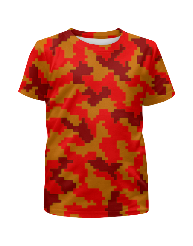 printio футболка с полной запечаткой для мальчиков красные пиксели Printio Футболка с полной запечаткой для мальчиков Красные пиксели