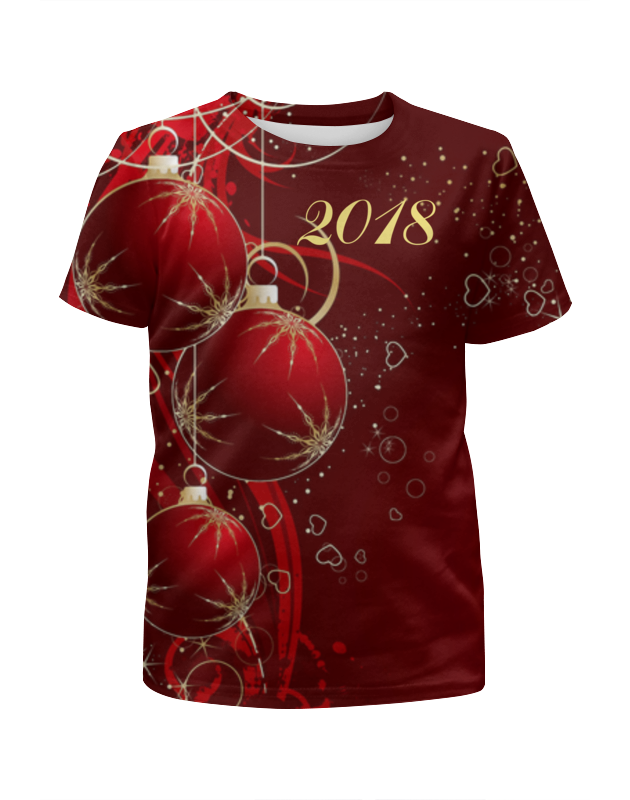 Printio Футболка с полной запечаткой для мальчиков 2018. новый год printio футболка с полной запечаткой для мальчиков котик новогодний