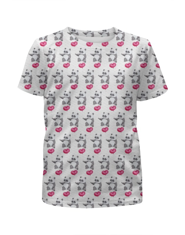 Printio Футболка с полной запечаткой для мальчиков Панда с сердечком printio футболка с полной запечаткой для девочек панда с сердечком