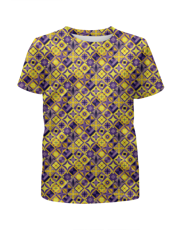 Printio Футболка с полной запечаткой для мальчиков Желто-фиолетовый геометрический орнамент printio футболка с полной запечаткой мужская желто фиолетовый геометрический орнамент