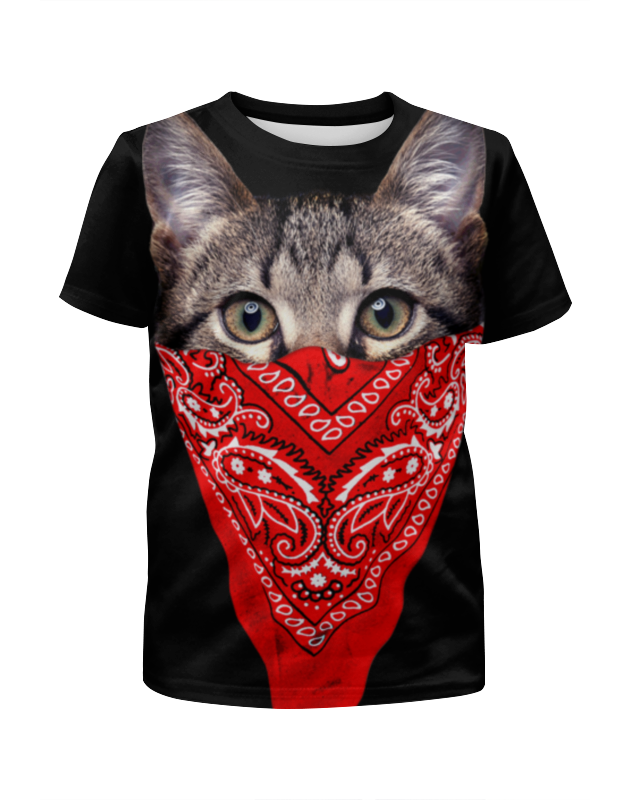 printio футболка с полной запечаткой для девочек кот гангстер Printio Футболка с полной запечаткой для мальчиков Кот гангстер